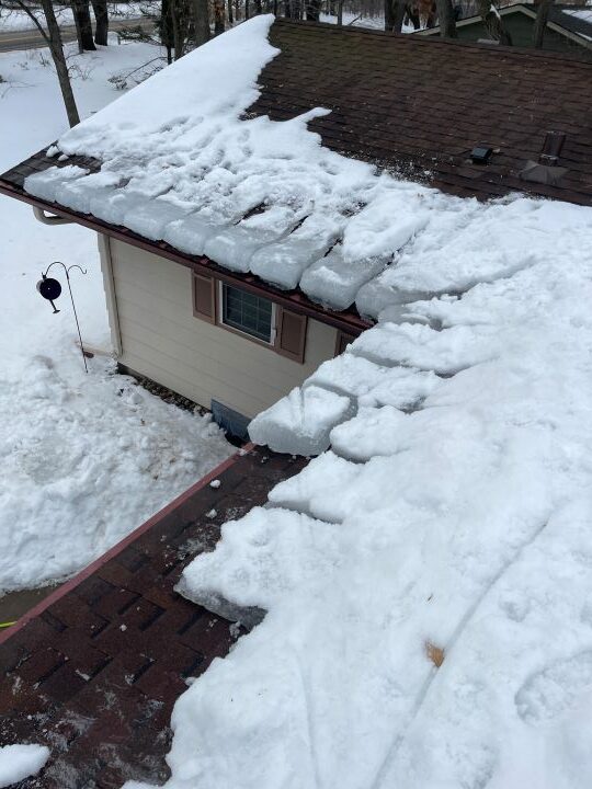 Ice Dam Steaming in Shoreview, MN