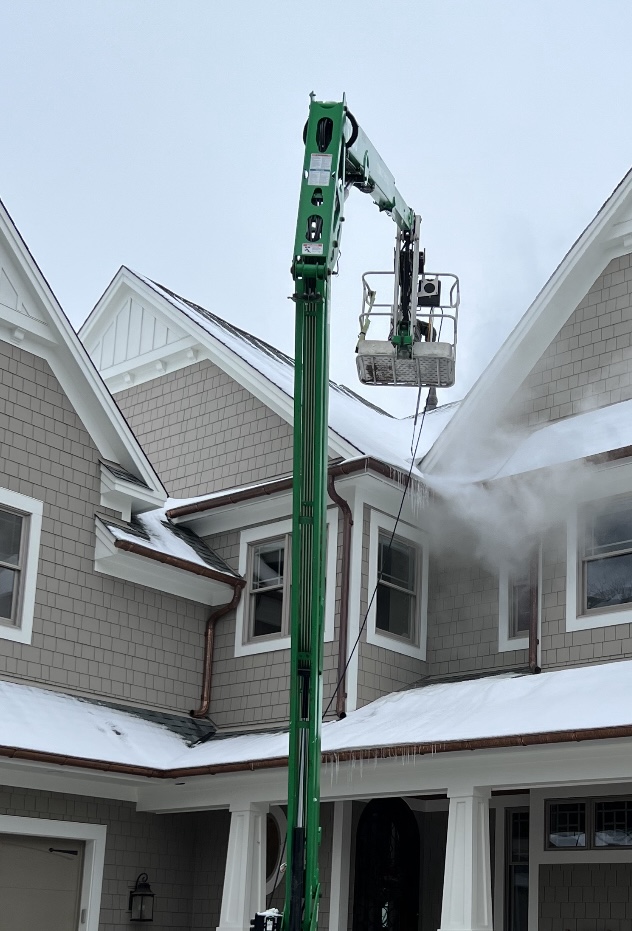 steam ice dam removal