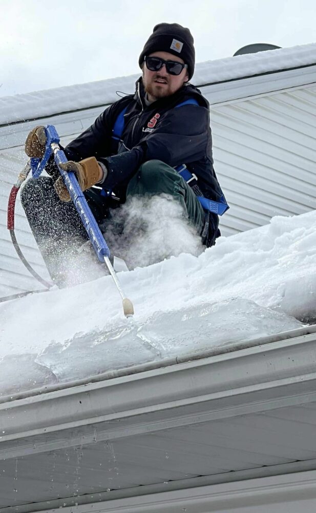 steam ice dam removal